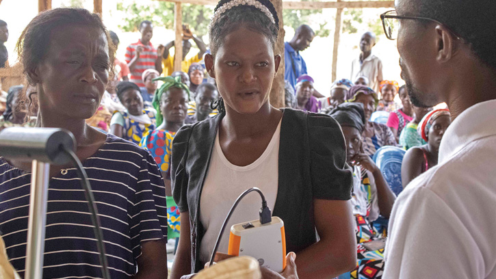 Demonstration of GrainMate Grain Moisture Meter. 