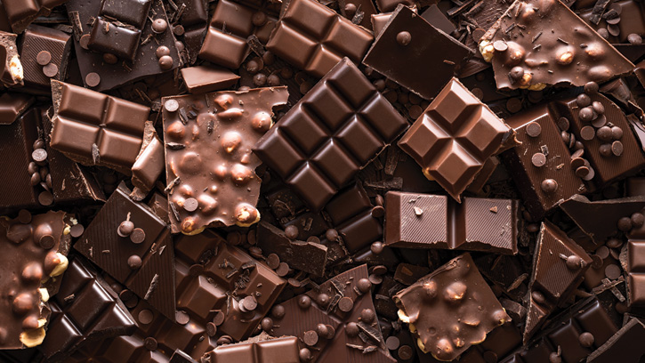 variety of chocolate bars