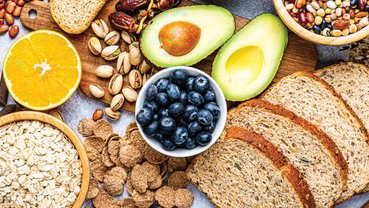 Group of food with high content of dietary fiber.