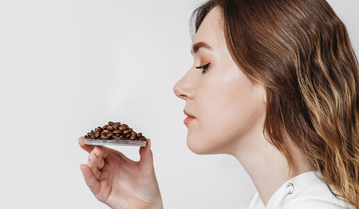 Sniffing Coffee Beans
