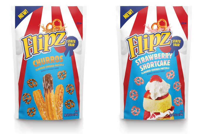 Flipz State Fair Churros and State Fair Strawberry Shortcake pretzel treats