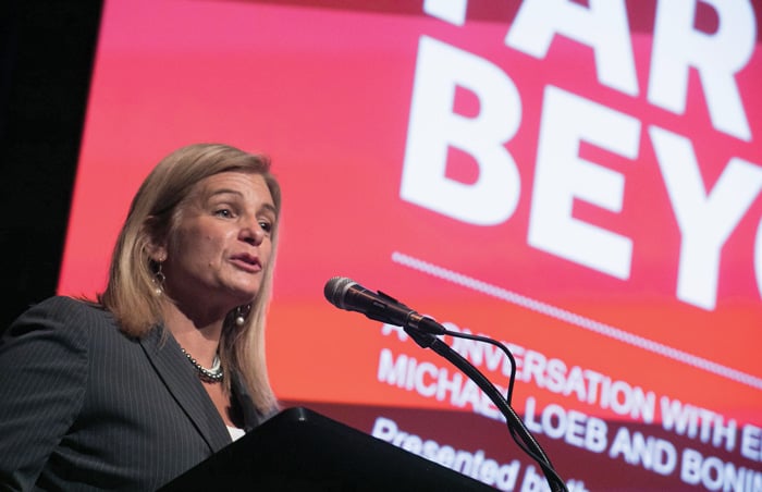 Laura Lindenfeld giving talk