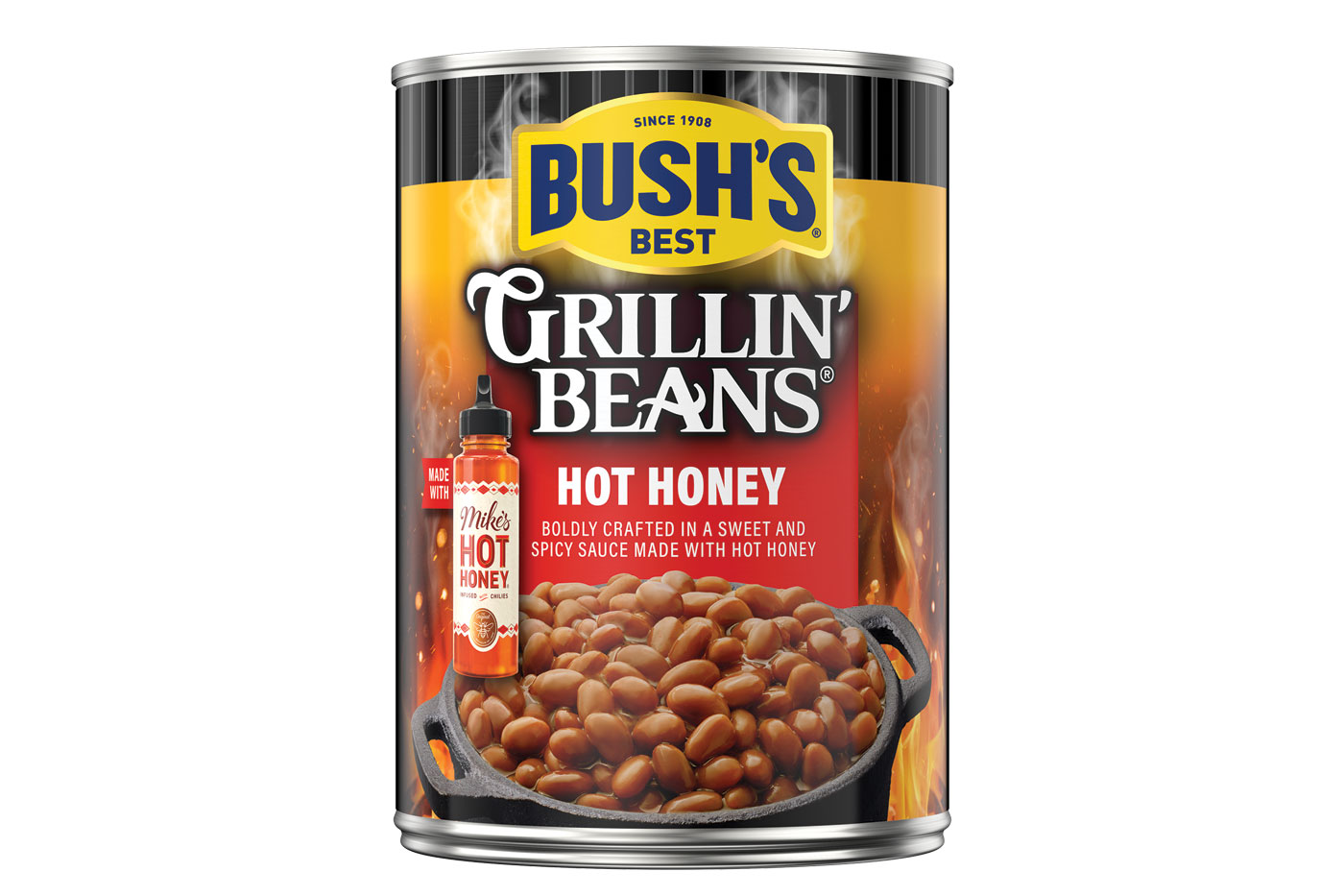 Bush&rsquo;s Grillin Beans with Mike&rsquo;s Hot Honey