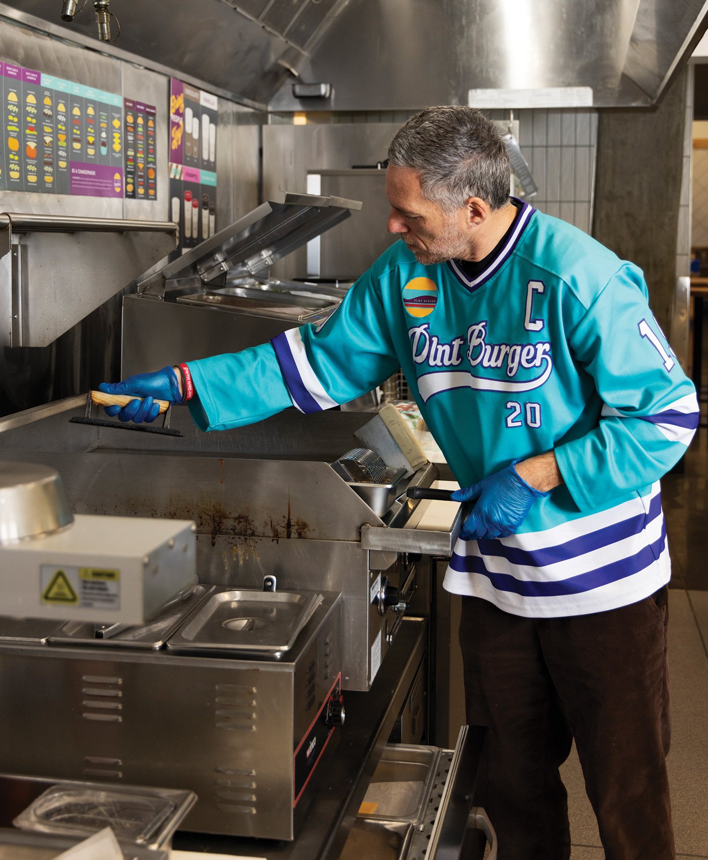 Spike Mendelsohn in the kitchen