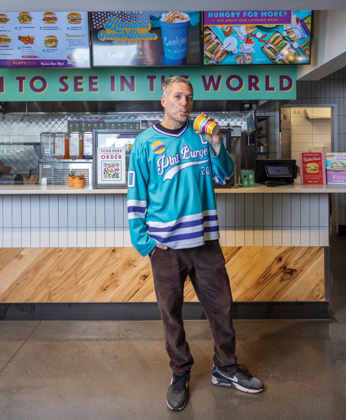 Spike Mendelsohn with drink