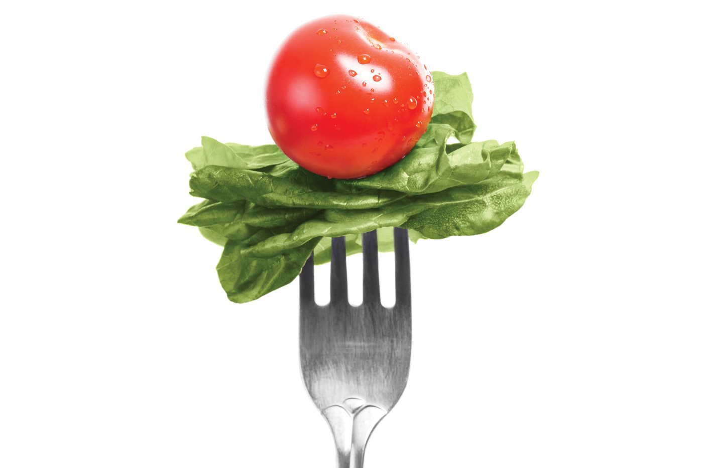 Salad on a fork