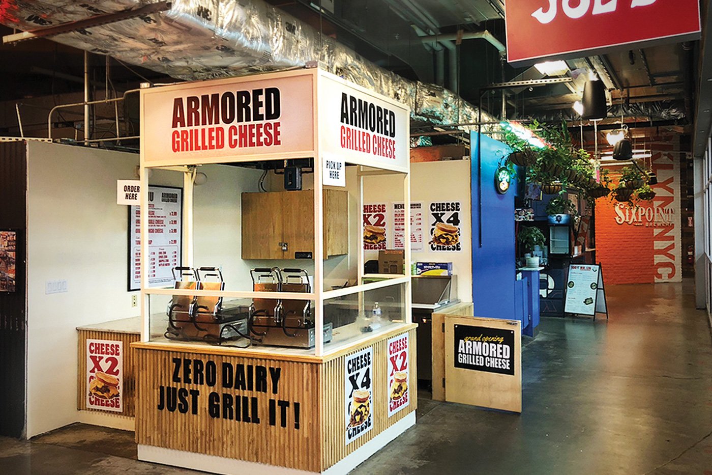Armored Grilled Cheese outlet in a Brooklyn, N.Y., market hall