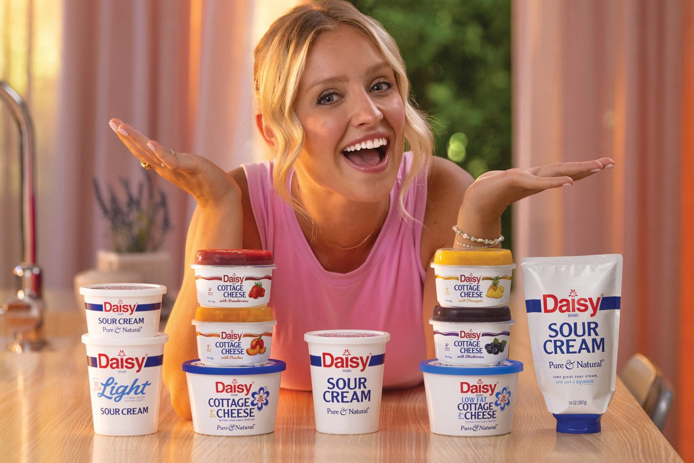 Daisy Brand cottage cheese and sour cream product lineup