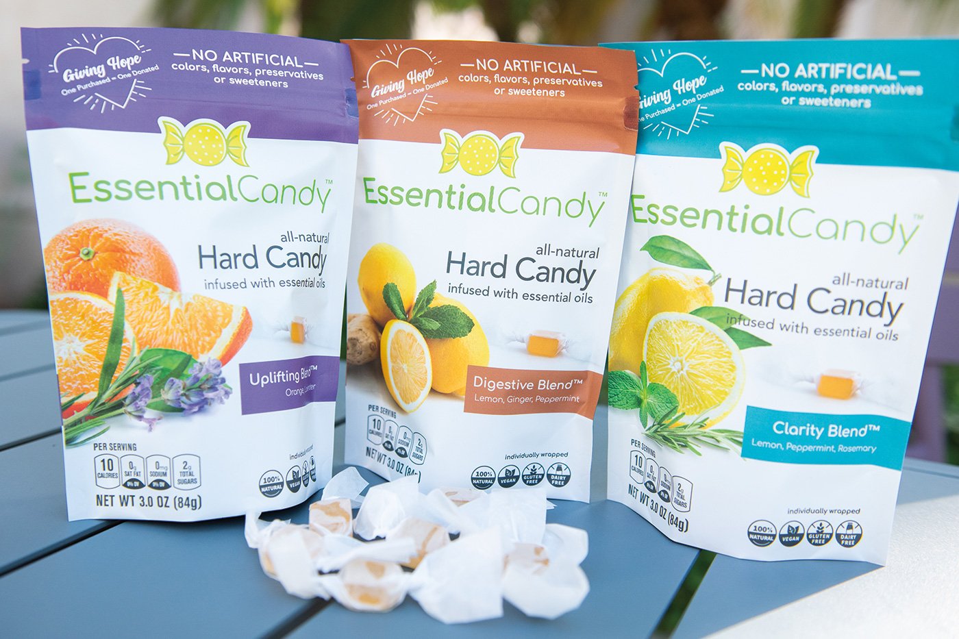 Functional hard candy from Essential Candy