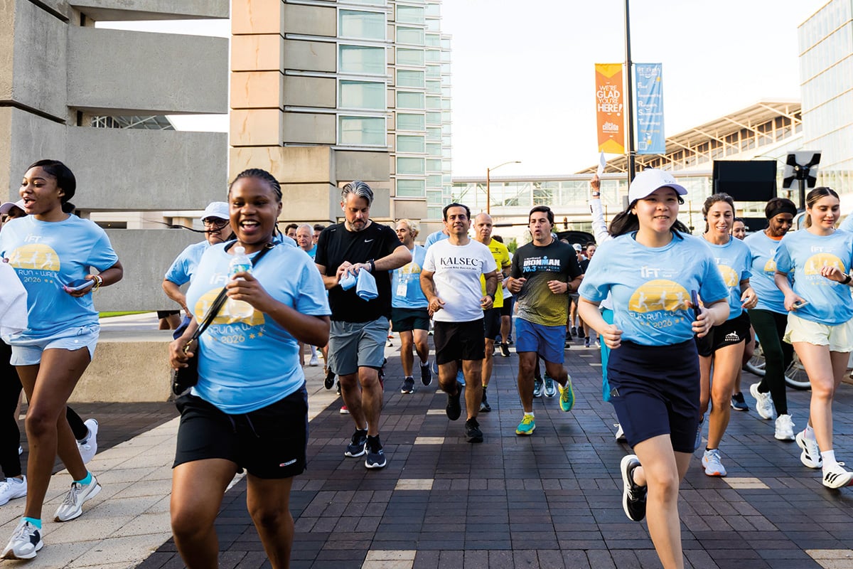 Runners and walkers during IFT FIRST annual Fun Run + Walk.