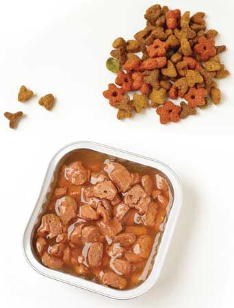 Wet and dry pet food