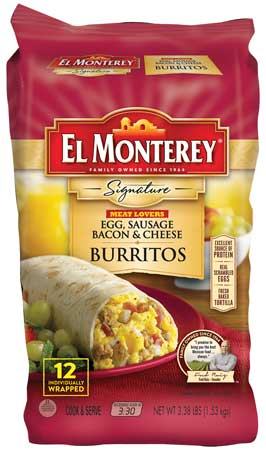 El Monterey breakfast burritos