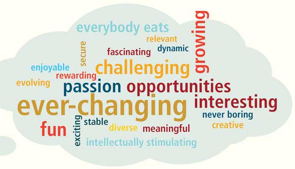 Job satisfaction word cloud