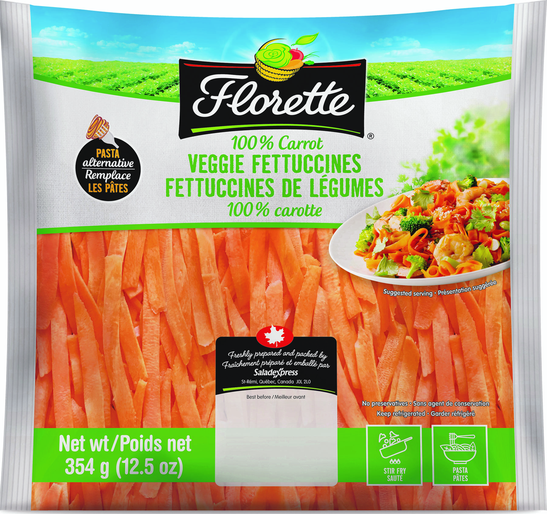 Veggie Fettuccine Carrot