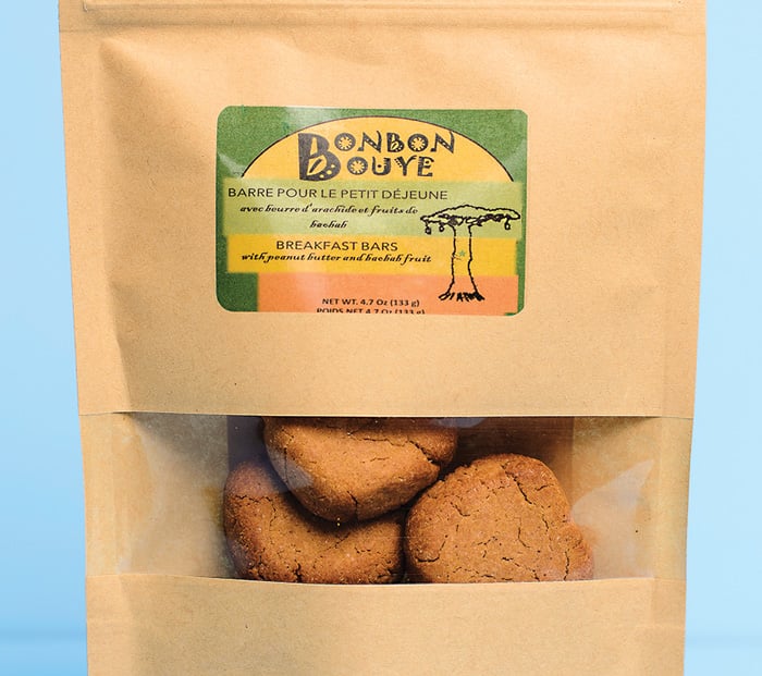 Bonbon in a brown bag